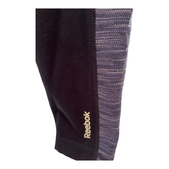 REEBOK High Waisted Leggings Sz Medium Side Pockets Blue Good Quality - Picture 6 of 12